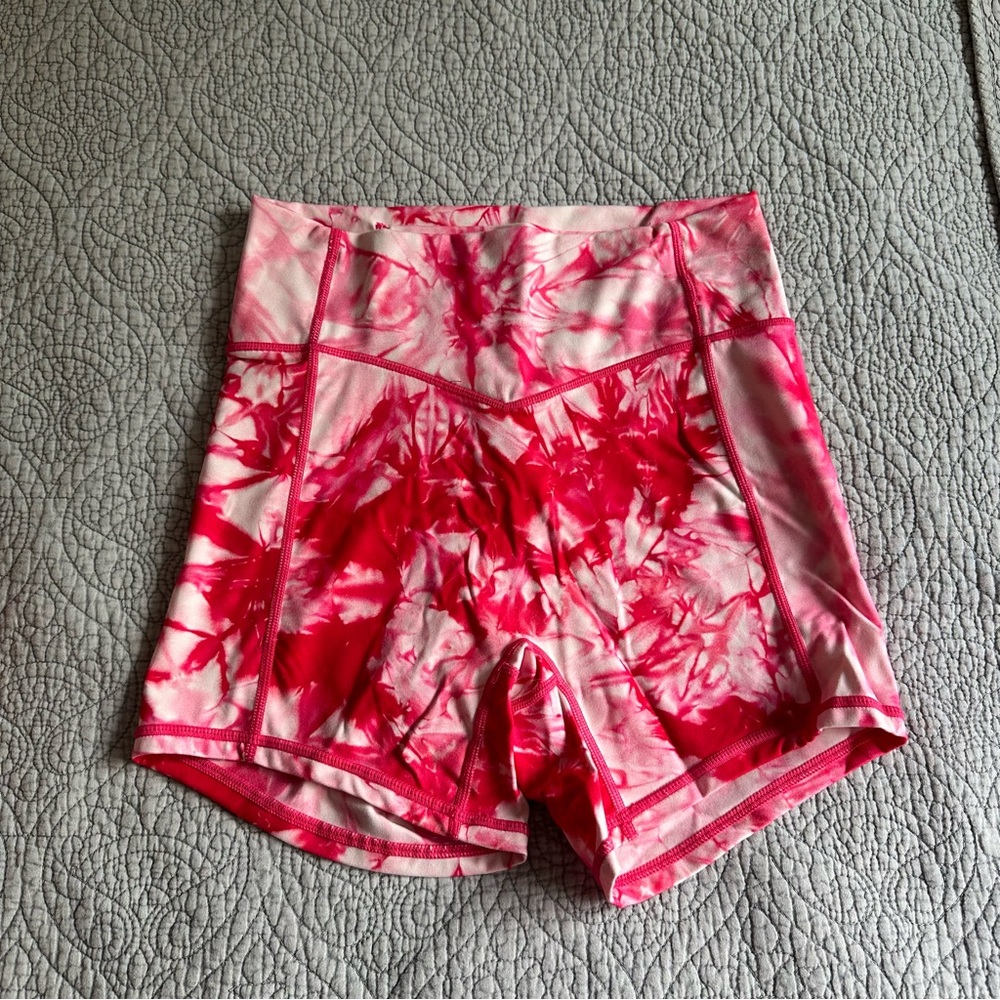 Balance Athletica Women's Pink Tie-Dye Shorts